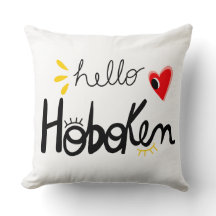 Hola Hoboken Nueva Jersey Almohada Divertida
