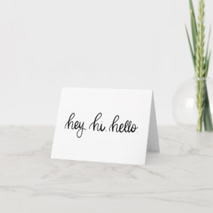 Hola. ¡Hola. ¡Hola. Tarjeta mediana
