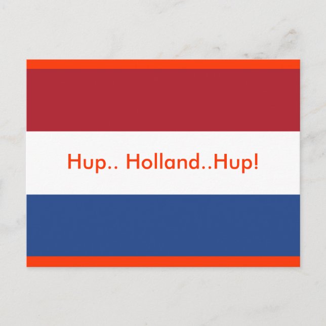 Hola. Holanda... ¡Hup! postal (Anverso)