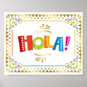 ¡HOLA! Impresión de Rótulo Fiesta Fiesta