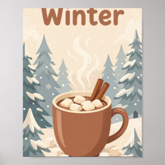 Hola Invierno — Arte de Taza de Cacao Caliente Aco