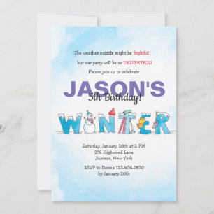 Hola Invitación de invierno