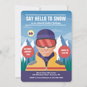 Hola invitación de la nieve