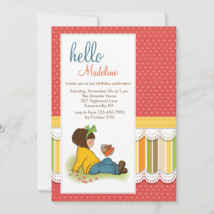 Hola invitación del amigo