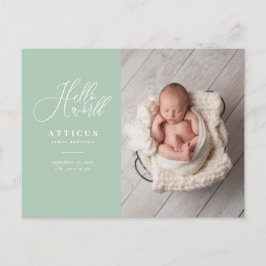 Hola invitación del nacimiento de la foto del