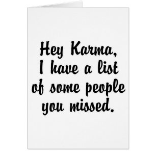 Hola Karma...