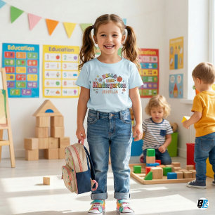 Hola Kinder Retro Groovy Nombre Personalizado Niño