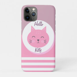Hola Kitty iPhone 11 Pro Funda Color blanco y rosa