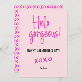 Hola magnífica El día de San Valentín xoxo tarjeta