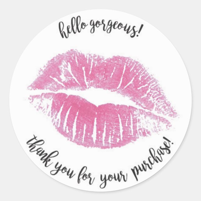 Hola magnífico gracias pegatina - LipSense (Anverso)