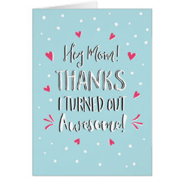 Hola mamá gracias a la tarjeta del día de la madre