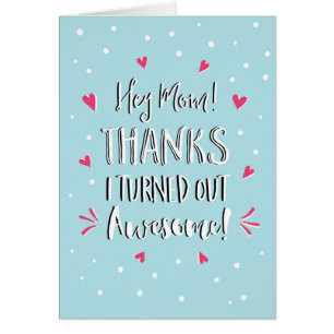 Hola mamá gracias a la tarjeta del día de la madre