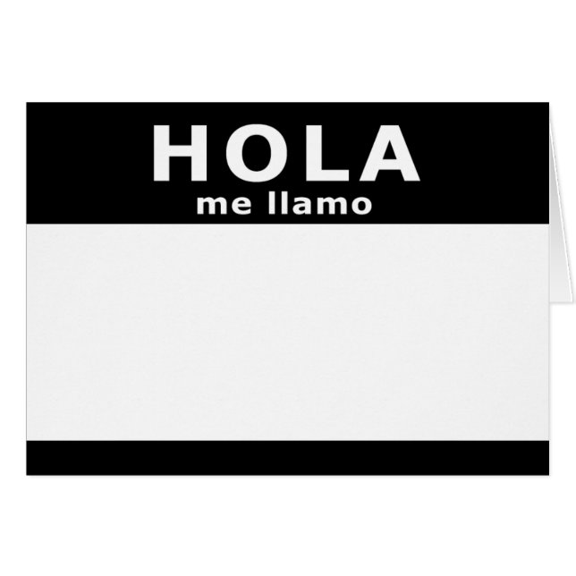 hola me llamo (Anverso (Horizontal))