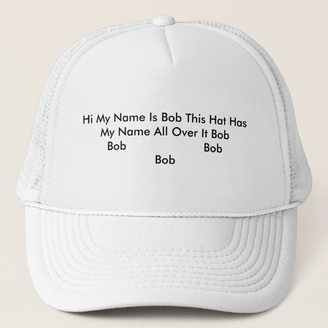 Hola mi nombre es Bob que este gorra tiene mi (Anverso)