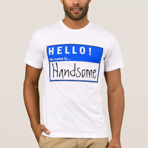 Hola mi nombre es camiseta hermosa de la diversió