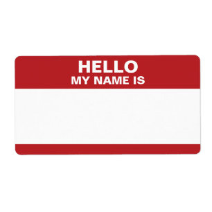 Hola mi nombre es etiqueta