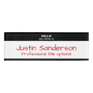 Hola mi nombre es - etiqueta conocida