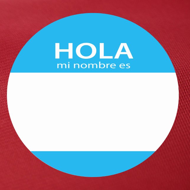 Hola Mi Nombre Es Etiqueta de hola Española (Subido por el creador)