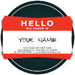 hola mi nombre es etiqueta de nombre rojo<br><div class="desc">asador</div>