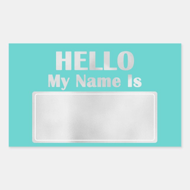 Hola Mi Nombre Es Etiqueta Reunión Amigos Mint (Anverso)