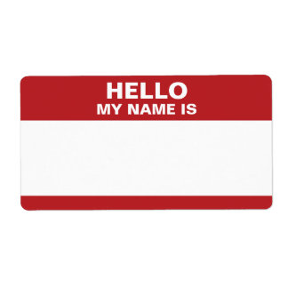 Hola Mi Nombre Es La Etiqueta