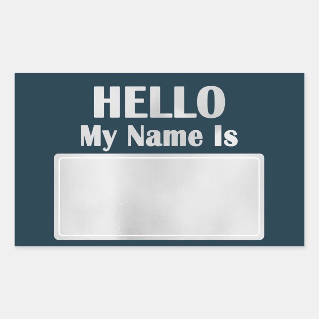 Hola Mi Nombre Es La Familia De Etiquetas Reunione (Anverso)