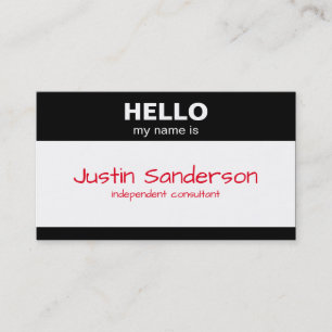 Hola Mi Nombre Es, Nombre Etiqueta - Tarjeta De Ne