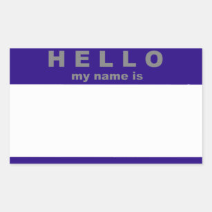 Pegatinas Hola Mi Nombre Es - Calcomanías | Zazzle.es