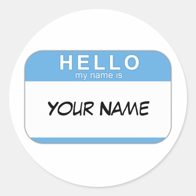 Hola, mi nombre es Pegatina (Anverso)