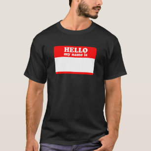 Hola Mi Nombre Es Pegatina Camisa Escribir En Me B