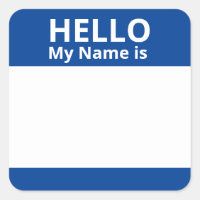 Hola Mi nombre es Pegatinas de etiquetas de nombre
