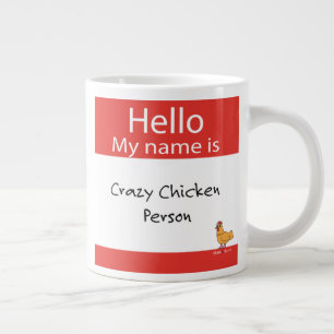 Hola mi nombre es persona loca del pollo - taza de