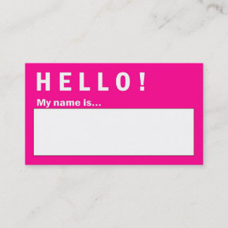 Hola mi nombre es… Tarjetas de visita