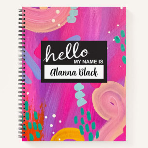 Hola Mi Nombre Es Un Cuaderno Estético De Resumen 
