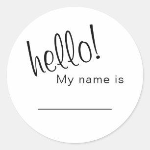 Hola Mi Nombre Son Pegatinas