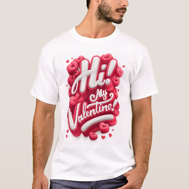 ¡Hola! Mi San Valentín - Camiseta Gráfica (Anverso)