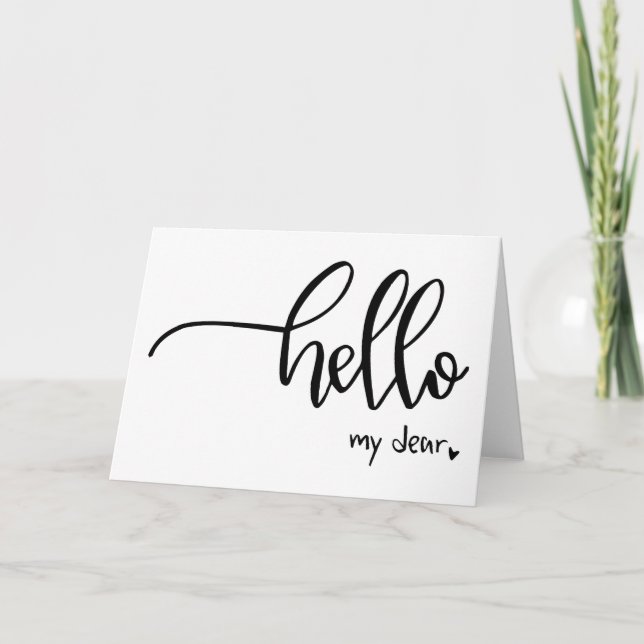 Hola mi tarjeta de nota indicada con letras de la (Anverso)
