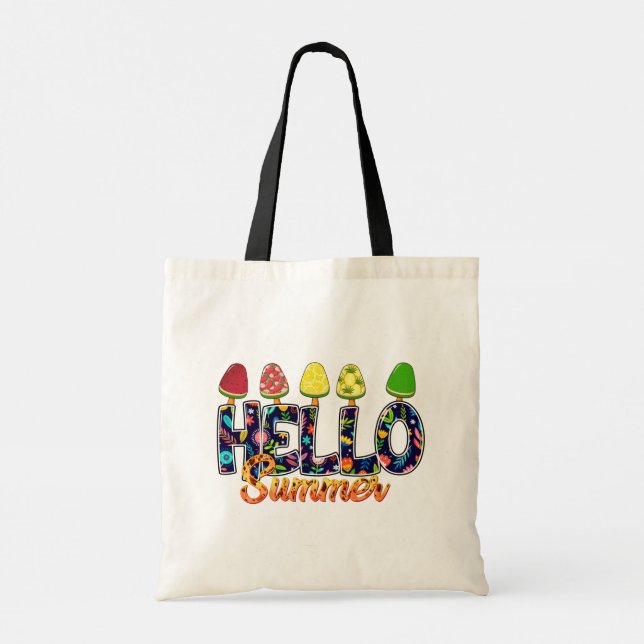 Hola Moda de verano, bolsa moderna de tote (Reverso)