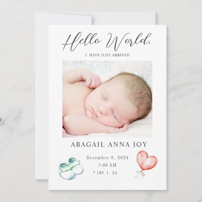 Hola Mundo, acabo de llegar a la Invitación del be (Anverso)