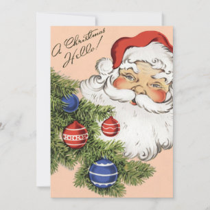 ¡Hola Navidad Vintage! Alegre Papá Noel