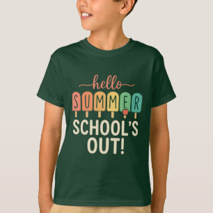 Hola niños de camisetas de arte popsicle fuera de
