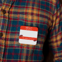 Hola Nombre Etiqueta Pegatina Badia Funny Super Po