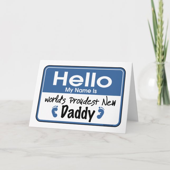 Hola nueva tarjeta de papi (Anverso)