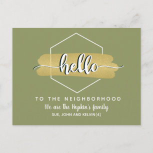 Hola nueva tarjeta de presentación de la familia d