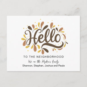 Hola nueva tarjeta de presentación de la familia d