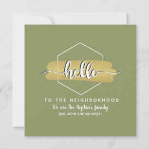 Hola nueva tarjeta de presentación para la familia