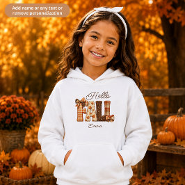 Hola Otoño Cottagecore Estilo Parche Kids