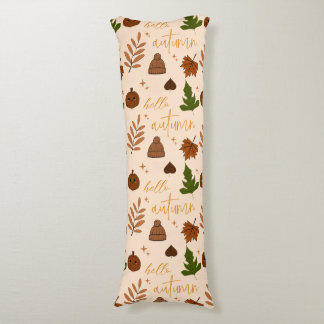 Hola Otoño Lindo Patrón de Otoño Almohada Corporal