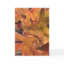 "¡Hola Otoño!" Tarjeta de Felicitaciones