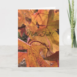 "¡Hola Otoño!" Tarjeta de Felicitaciones